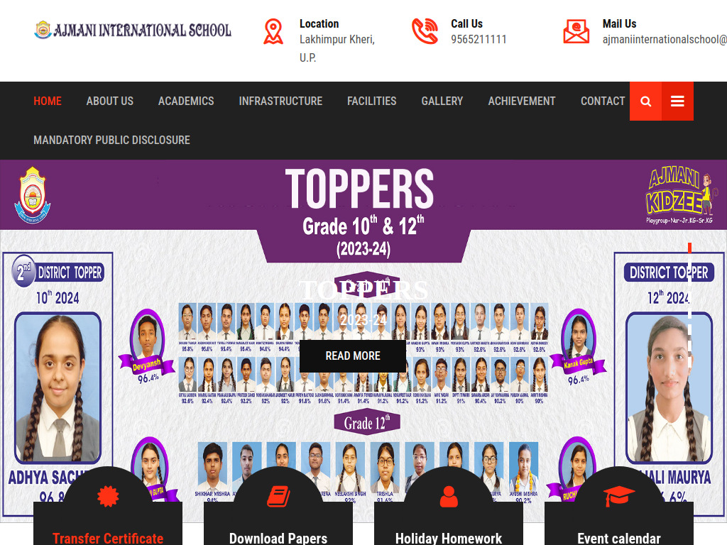 Ajmani School Website